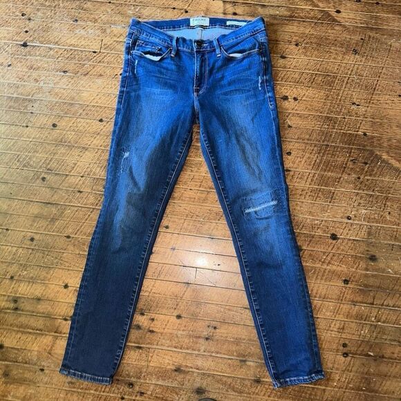 Frame Le skinny de Jeanne crop size 30 distressed jeans - Picture 3 of 5